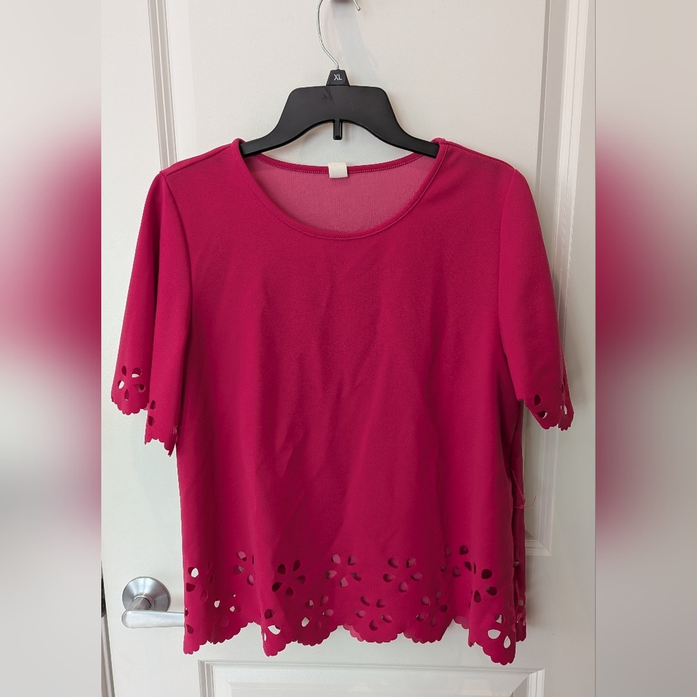 Floral Cut Out Tee With Belt Loops